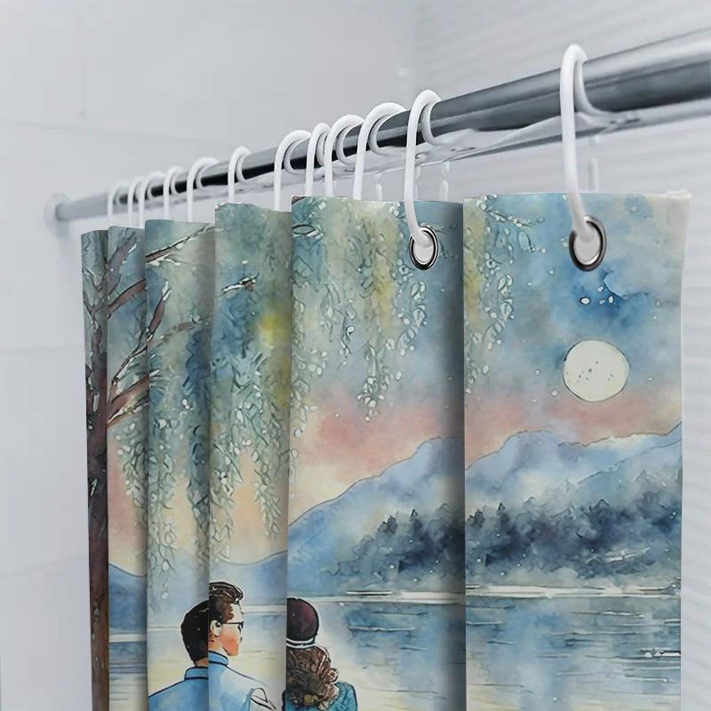 Romantic Couple By The Lake Waterproof Shower Curtain W60H190(CM)-1 Pcs
Romantic Couple By The Lake Waterproof Shower Curtain W60H190(CM)-1 Pcs