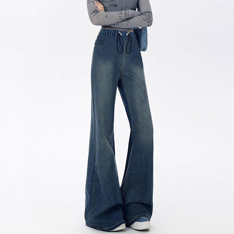 Maternity Bell Bottom Jeans with Pockets: Elastic Drawstring and Spring Outerwear Design, Lacking Belly Support. M
Maternity Bell Bottom Jeans with Pockets: Elastic Drawstring and Spring Outerwear Design, Lacking Belly Support. M
