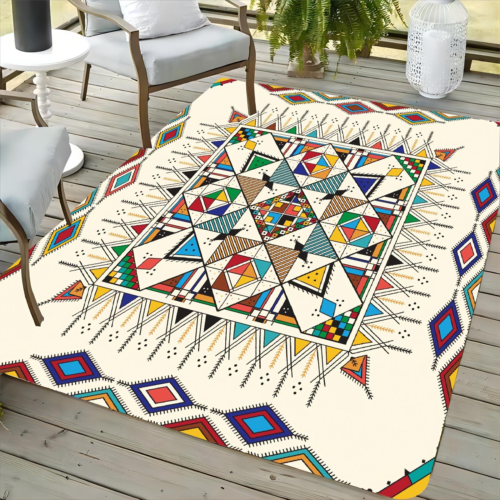 Ethnic Geometric Carpet Retro Pattern Anti Slip Carpet Decorative Edge Color Patch Bohemian Living Room Bedroom Carpet 40x60cm
Ethnic Geometric Carpet Retro Pattern Anti Slip Carpet Decorative Edge Color Patch Bohemian Living Room Bedroom Carpet 40x60cm