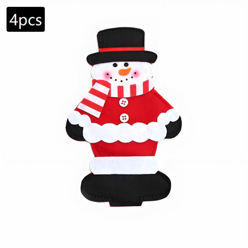 4Pcs Santa Claus Christmas Cutlery Holder Knife Fork Pocket Bag Home Dinner Tableware Cover Set
4Pcs Santa Claus Christmas Cutlery Holder Knife Fork Pocket Bag Home Dinner Tableware Cover Set