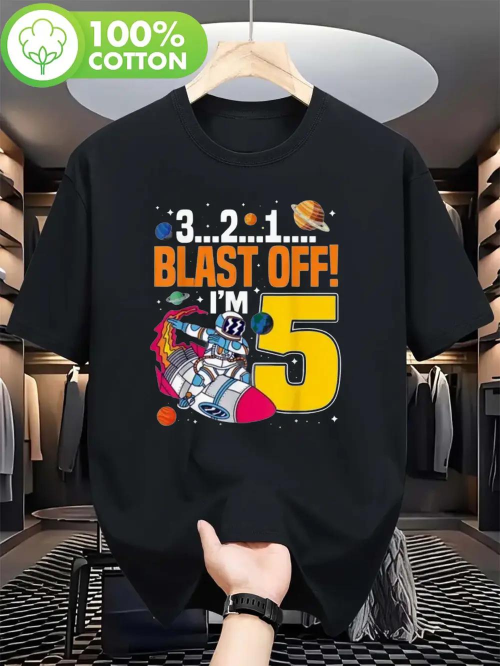 Space-Themed Graphic T-shirt - 3...2...1...BLAST OFF I M 5 Print with Planets & Astronaut S
Space-Themed Graphic T-shirt - 3...2...1...BLAST OFF I M 5 Print with Planets & Astronaut S