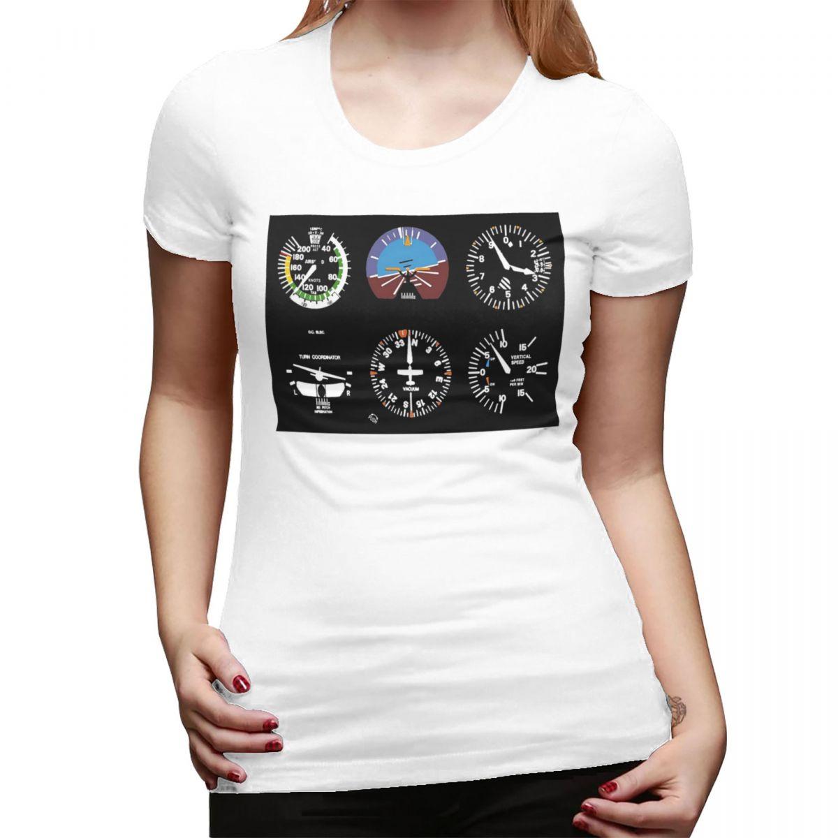 Cockpit Six Dials Flight Simulator Pilot TShirt for Women Round Neck Streetwear T Shirts Womens Tees Short Summer Clothes Tops S
Cockpit Six Dials Flight Simulator Pilot TShirt for Women Round Neck Streetwear T Shirts Womens Tees Short Summer Clothes Tops S