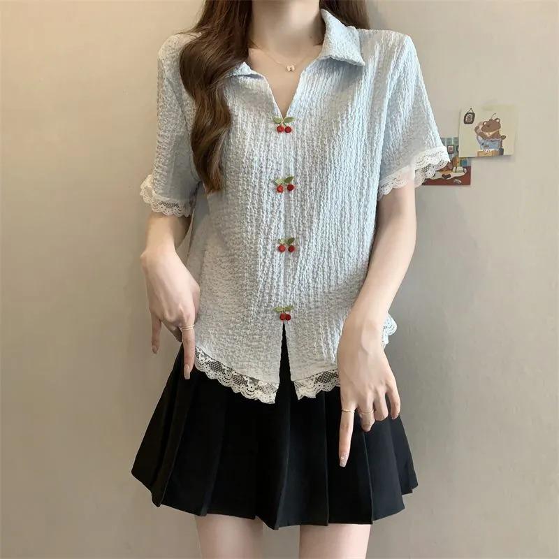 Women s New Lace Design Short-sleeved T-shirt Women s Loose Sweet Top Summer Women 5XL синій
Women s New Lace Design Short-sleeved T-shirt Women s Loose Sweet Top Summer Women 5XL синій