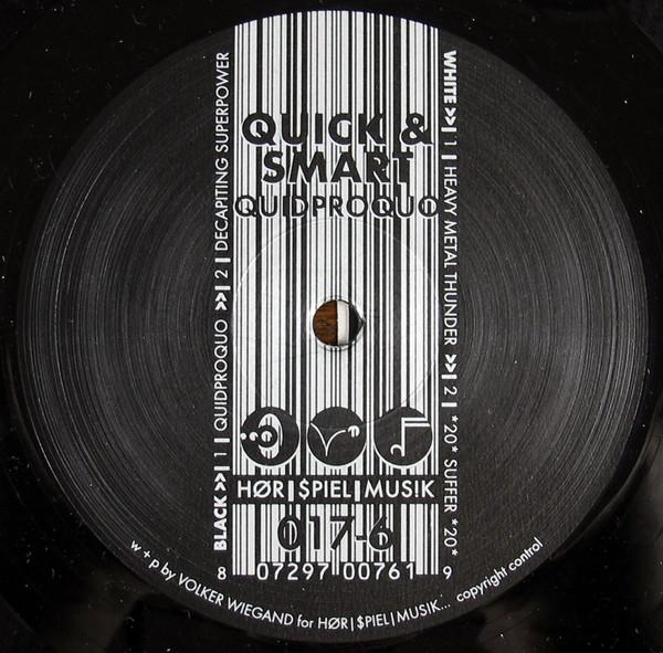 12inch Record QUICK & SMART - Quidproquo EP HSM0176 Hrspielmusik 2000 Germany Dance & Electronica Used
12inch Record QUICK & SMART - Quidproquo EP HSM0176 Hrspielmusik 2000 Germany Dance & Electronica Used