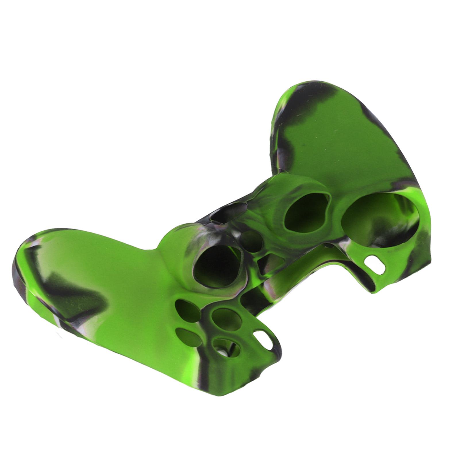 Силиконовый чехол, противоскользящий, защитный, с 1 парой накладок для больших пальцев для контроллера PS4 камуфляж зеленый
Силиконовый чехол, противоскользящий, защитный, с 1 парой накладок для больших пальцев для контроллера PS4 камуфляж зеленый