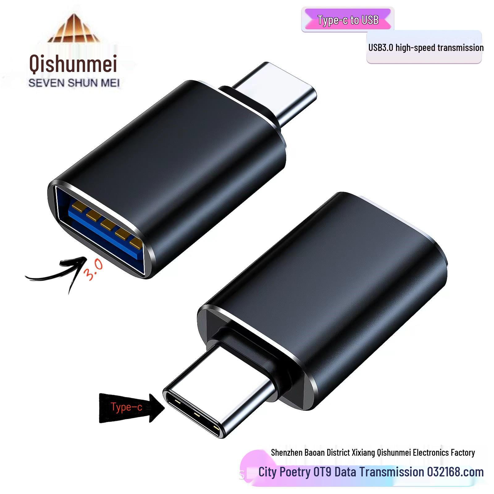 High-Gloss USB 3.0 to Type-C High-Speed Mobile Data Adapter Silver 3.0
High-Gloss USB 3.0 to Type-C High-Speed Mobile Data Adapter Silver 3.0