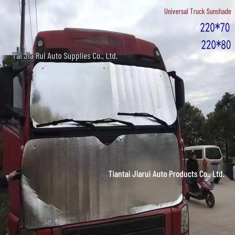 Heavy-Duty Aluminum Foil Sunshade for Large Trucks, 220x80 cm - Front Windshield Heat Insulation & Sun Protection with Suction Cups 140x70
Heavy-Duty Aluminum Foil Sunshade for Large Trucks, 220x80 cm - Front Windshield Heat Insulation & Sun Protection with Suction Cups 140x70