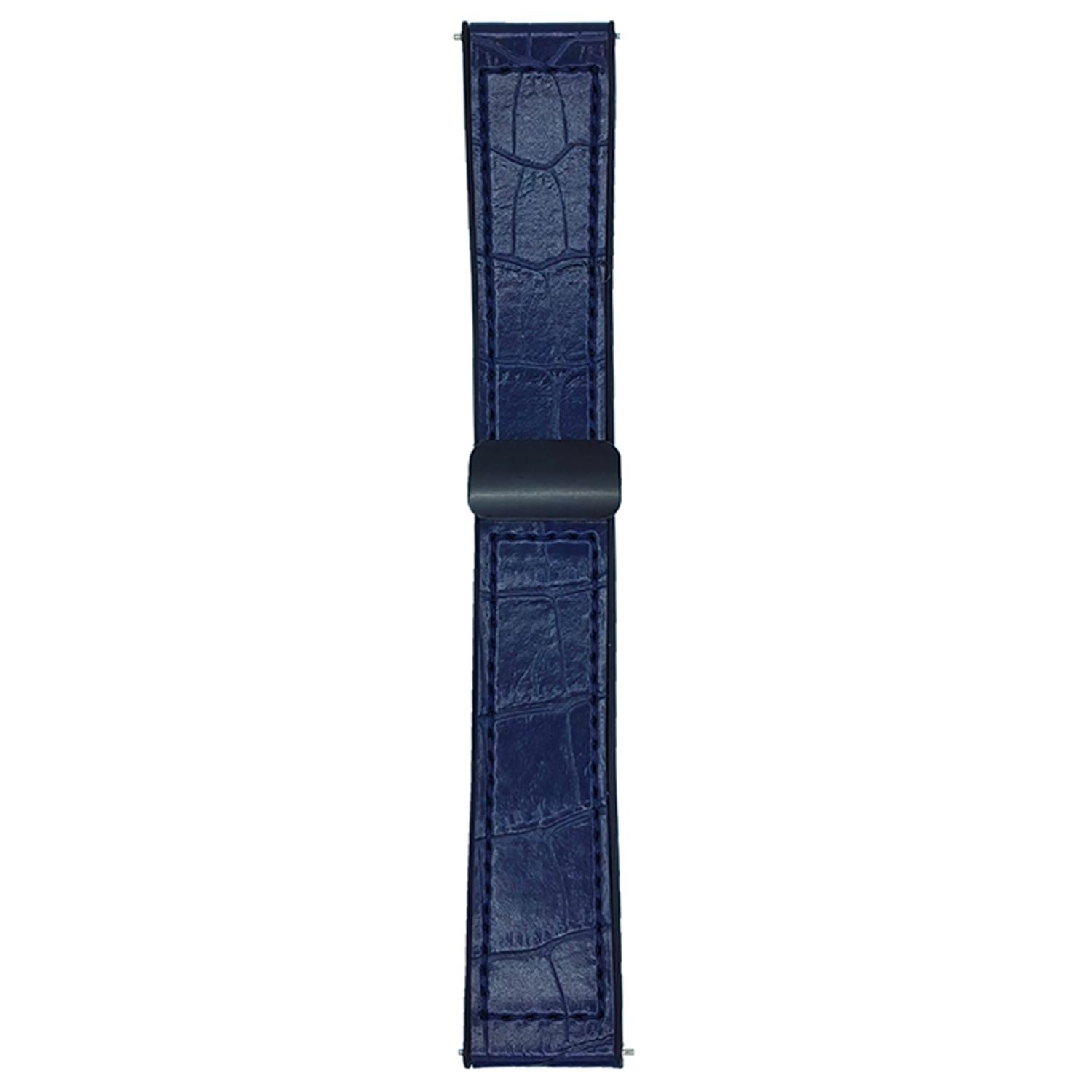 22mm Watch Band for Huawei Watch GT 5 46mm Bamboo Texture PU Covered Silicone Strap with Magnetic Buckle Midnight Blue
22mm Watch Band for Huawei Watch GT 5 46mm Bamboo Texture PU Covered Silicone Strap with Magnetic Buckle Midnight Blue