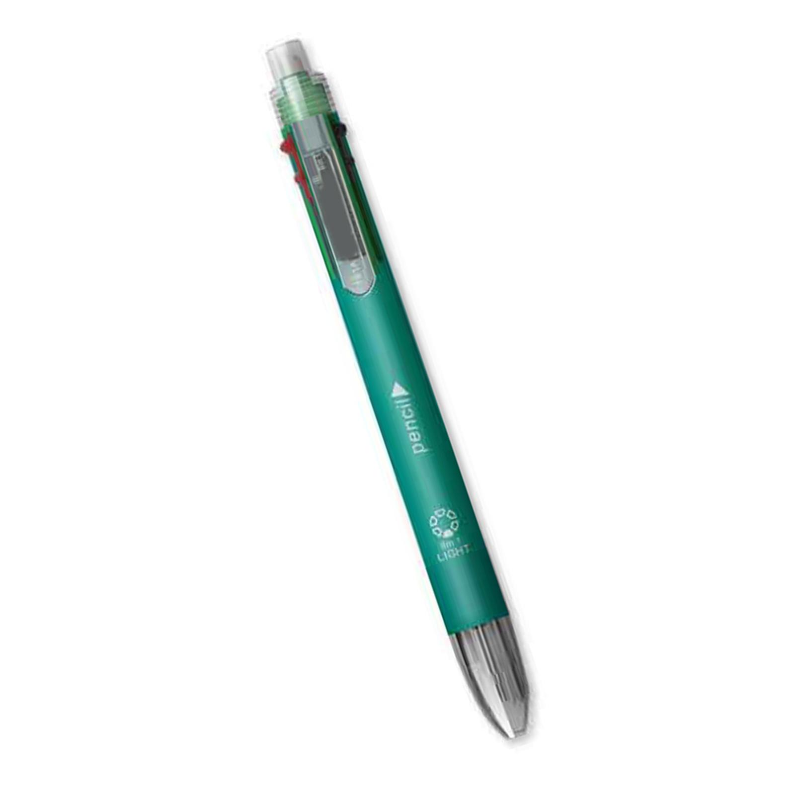 Многофункциональная шариковая ручка с механическим карандашом, 5 цветов в 1, шариковая ручка с выдвижной ручкой для студентов зелёный
Многофункциональная шариковая ручка с механическим карандашом, 5 цветов в 1, шариковая ручка с выдвижной ручкой для студентов зелёный