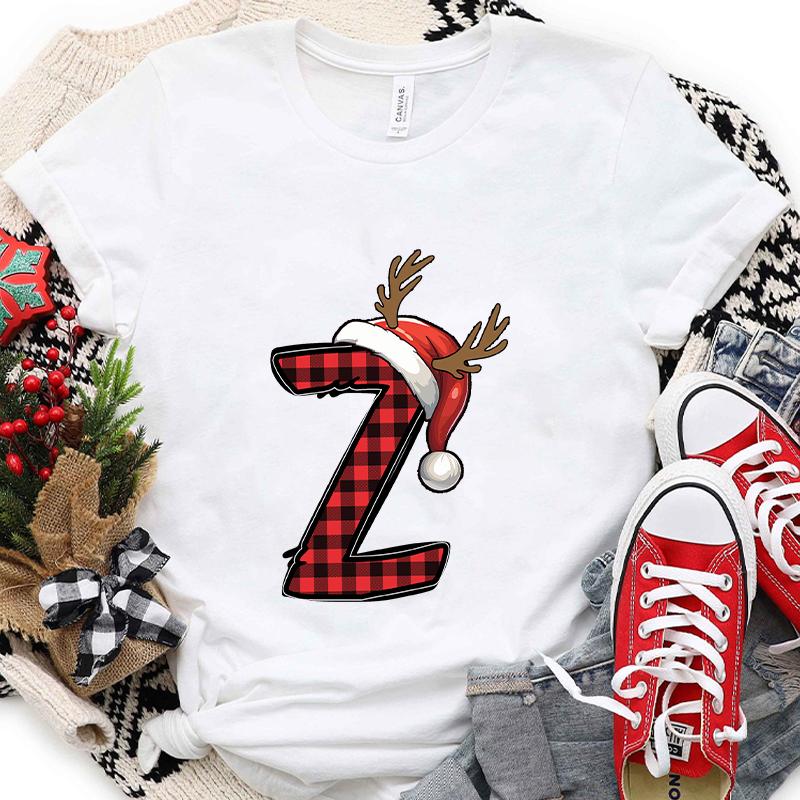 Christmas Alphabet AZ Letter Print Womens Tshirt Santa Graphic Casual Holiday Fashion Top Xmas Party Tees shirt for Women 4XL
Christmas Alphabet AZ Letter Print Womens Tshirt Santa Graphic Casual Holiday Fashion Top Xmas Party Tees shirt for Women 4XL
