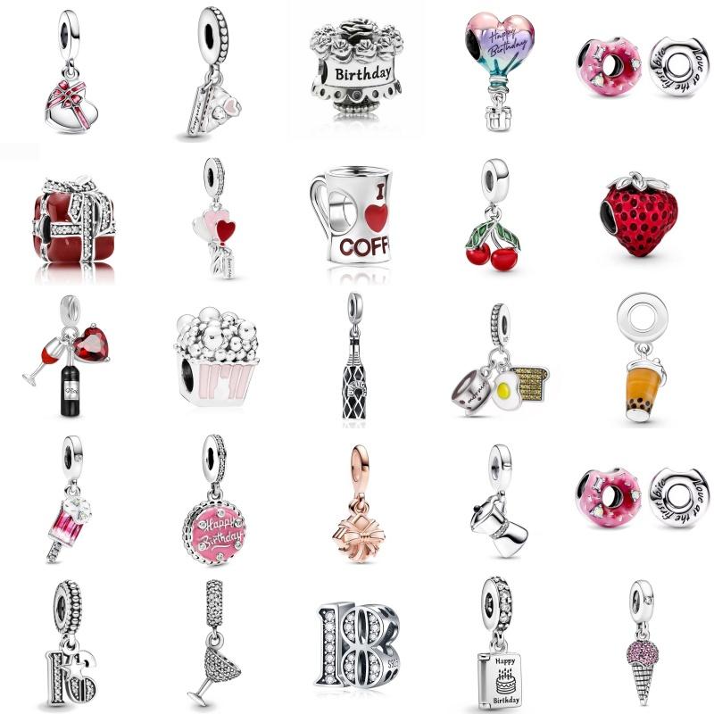 New 925 Silver Happy birthday Charms cake Food Beads Fit original Bracelet Women number Pendant For Jewelry Gift plated
New 925 Silver Happy birthday Charms cake Food Beads Fit original Bracelet Women number Pendant For Jewelry Gift plated