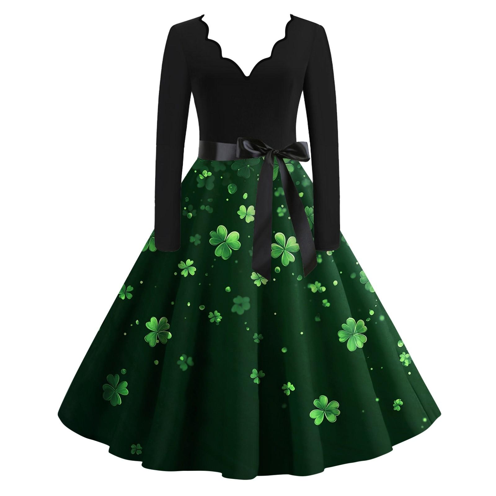 Женская ул.. Платье свободного кроя с принтом «День Патрика» и V-образным вырезом, длинными рукавами L темно-зеленого
Женская ул.. Платье свободного кроя с принтом «День Патрика» и V-образным вырезом, длинными рукавами L темно-зеленого