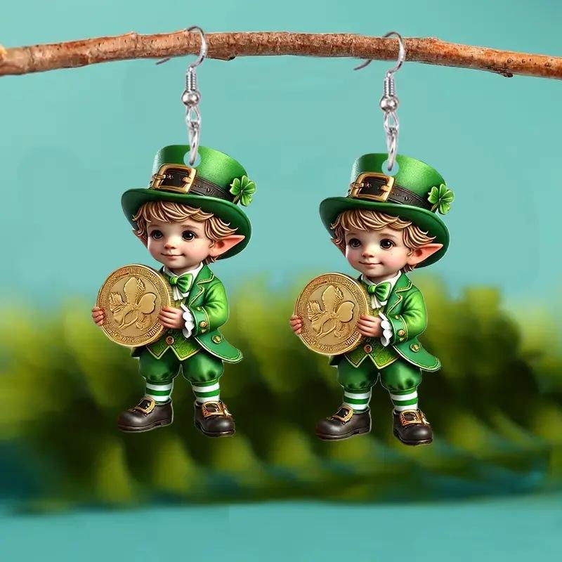 St. Patrick s Day Green Four-Leaf Clover Ladybug Acrylic Earrings
St. Patrick s Day Green Four-Leaf Clover Ladybug Acrylic Earrings
