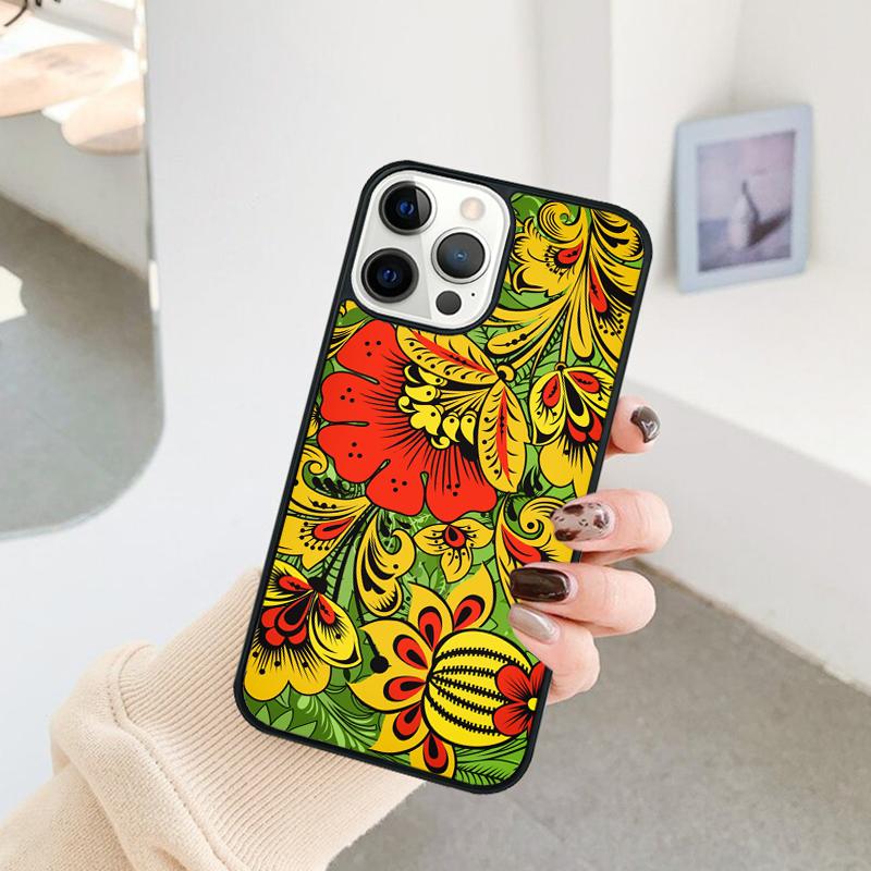 Khokhloma Russian Pattern Flower Phone Case For iPhone 16 15 14 11 12 13 mini Pro XR XS MAX Plus coque Cover Shell iPhone XR
Khokhloma Russian Pattern Flower Phone Case For iPhone 16 15 14 11 12 13 mini Pro XR XS MAX Plus coque Cover Shell iPhone XR