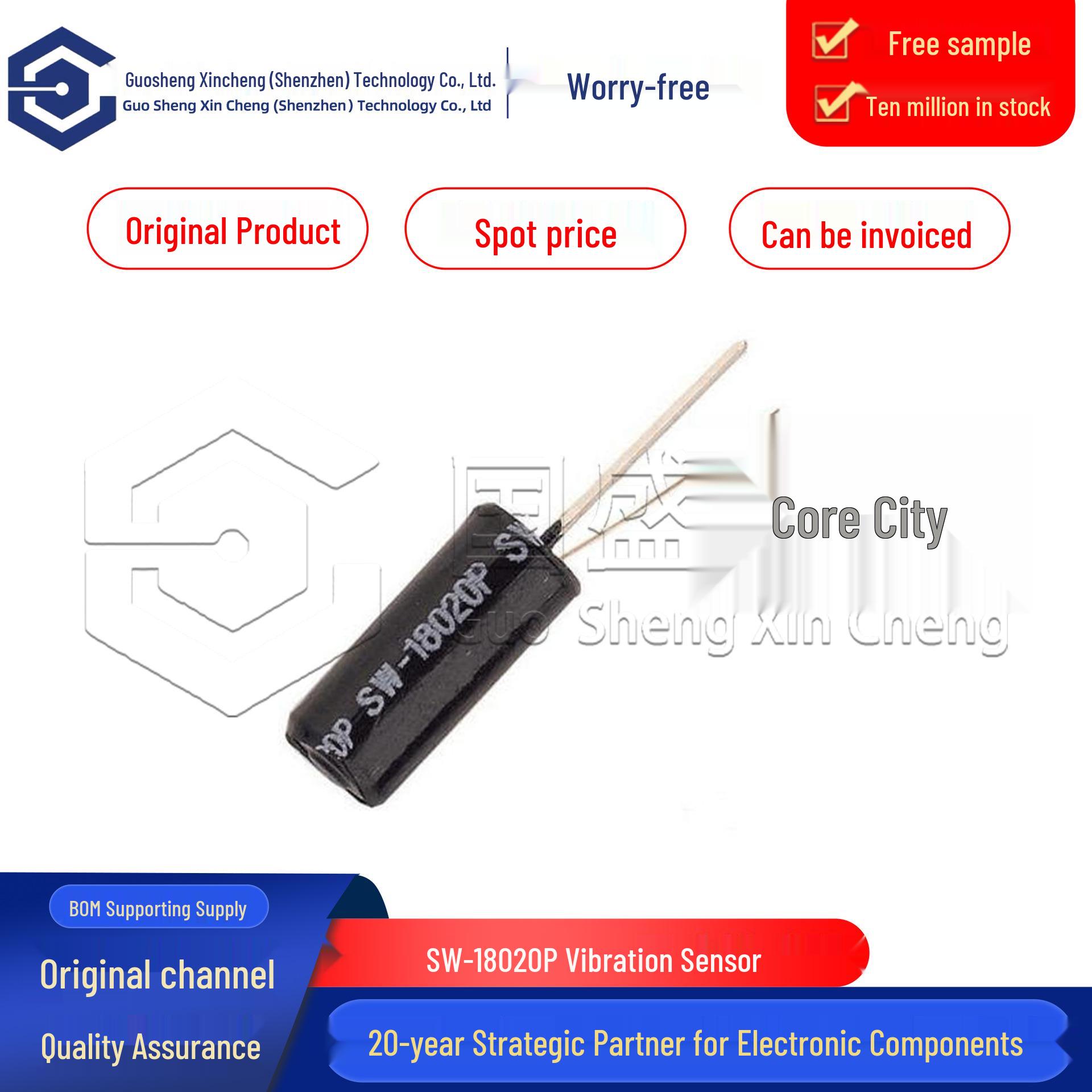 High Sensitivity Vibration Sensor SW-18020P, 10-Pack Spring Switch.
High Sensitivity Vibration Sensor SW-18020P, 10-Pack Spring Switch.