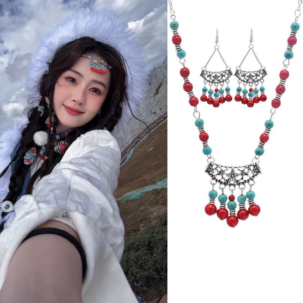 Geometric Ethnic Style Beaded Headdress Retro Tassel Forehead Headband Women Color Mixture Earrings
Geometric Ethnic Style Beaded Headdress Retro Tassel Forehead Headband Women Color Mixture Earrings