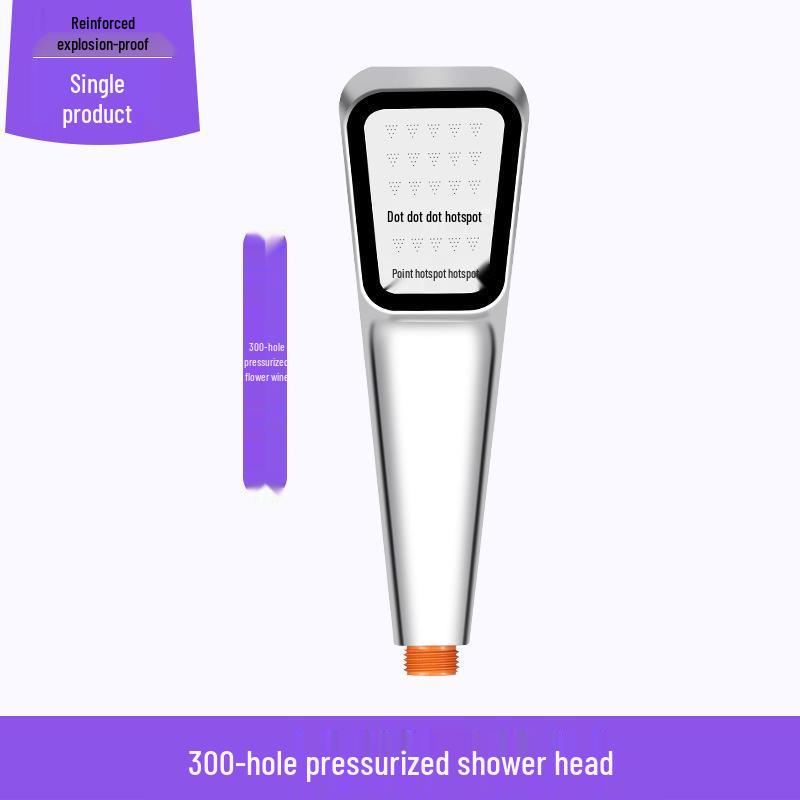 300-Hole Super Strong Booster Square Handheld Shower Head with Soft Hose Set for Home Bathroom
300-Hole Super Strong Booster Square Handheld Shower Head with Soft Hose Set for Home Bathroom