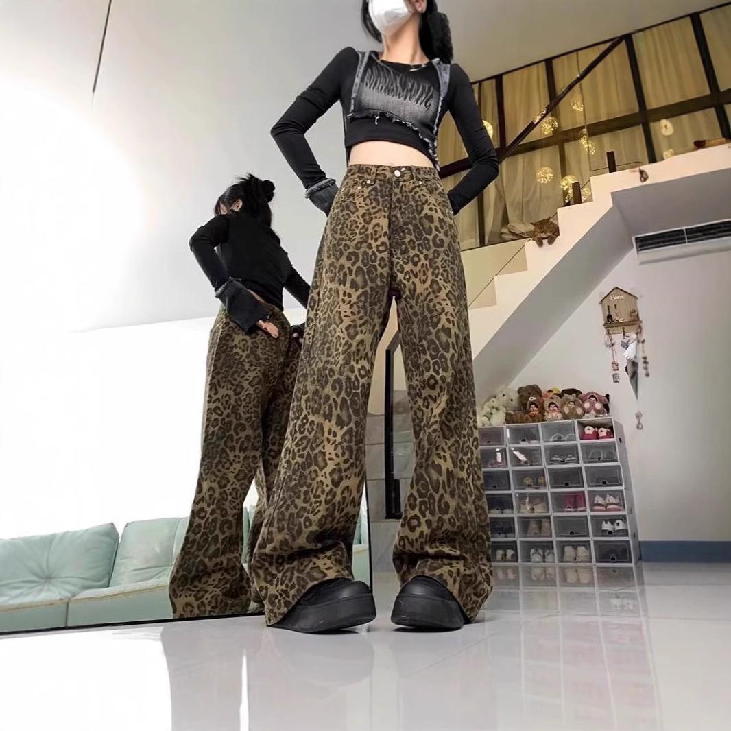 Women s High-Waisted Leopard Print Wide-Leg Retro Jeans - Autumn Slimming Loose Fit Straight Leg Pants Large
Women s High-Waisted Leopard Print Wide-Leg Retro Jeans - Autumn Slimming Loose Fit Straight Leg Pants Large