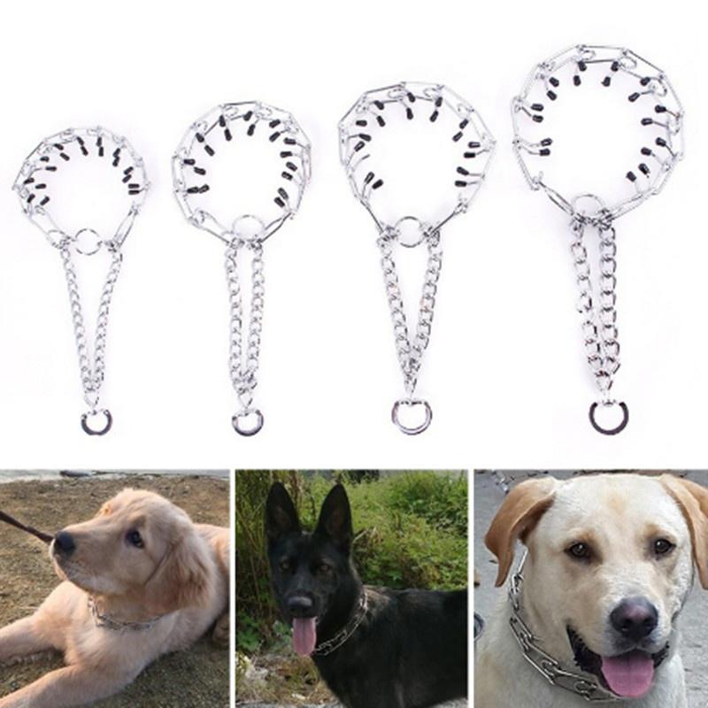 Различные регулируемые pet dog металлические pinch обучение цепочка ошейник зубец pet choker ожерелье
Различные регулируемые pet dog металлические pinch обучение цепочка ошейник зубец pet choker ожерелье