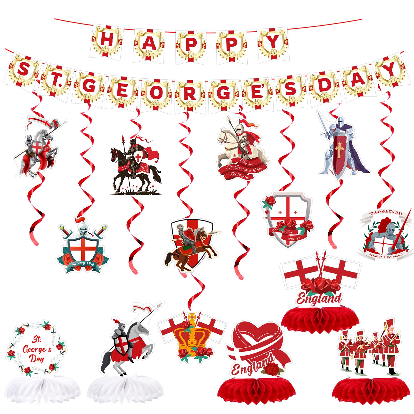 15 Pcs England St. George S Day Decorations String Pennant Bunting Flags Hanging Swirls Streamers St. Georges Honeycomb Centrepi 1 шампанського
15 Pcs England St. George S Day Decorations String Pennant Bunting Flags Hanging Swirls Streamers St. Georges Honeycomb Centrepi 1 шампанського