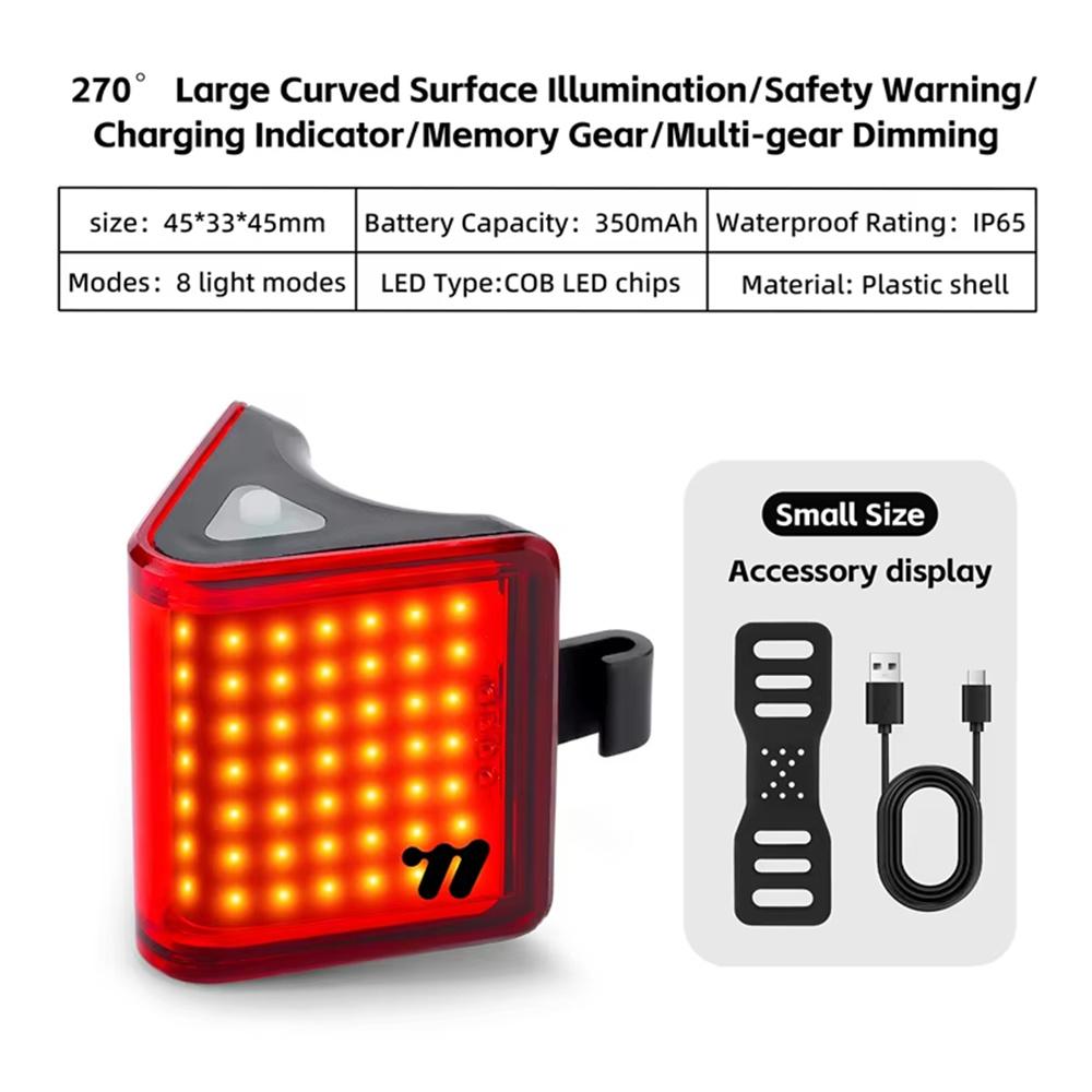 Bicycle Tail Light 8 Lighting Modes Bicycle Rear Light IP65 WaterProof Bike Taillights Streamer Triangle Taillight
Bicycle Tail Light 8 Lighting Modes Bicycle Rear Light IP65 WaterProof Bike Taillights Streamer Triangle Taillight