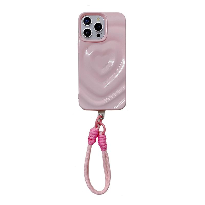 Simple Stylish Water Wavy Love Heart Case For iPhone 17 16 15 14 13 12 Pro Max Candy Color Back Cover With Wrist Strap Lanyard iPhone 12
Simple Stylish Water Wavy Love Heart Case For iPhone 17 16 15 14 13 12 Pro Max Candy Color Back Cover With Wrist Strap Lanyard iPhone 12