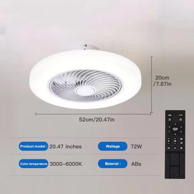 Smart Ceiling Fan Fans With Lights Remote Control Bedroom Decor Lamp 52cm Air Invisible Silent Electric fan for room AC220V белый
Smart Ceiling Fan Fans With Lights Remote Control Bedroom Decor Lamp 52cm Air Invisible Silent Electric fan for room AC220V белый