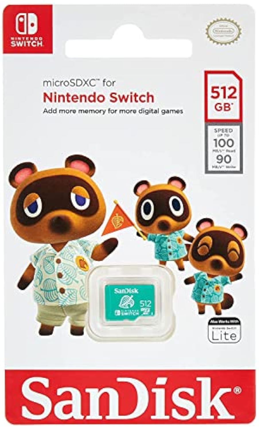 SanDisk microSDXC 512 ГБ Edition Animal Crossing Leaf Nintendo Switch Switch Lite и Switch - UHS-I
SanDisk microSDXC 512 ГБ Edition Animal Crossing Leaf Nintendo Switch Switch Lite и Switch - UHS-I