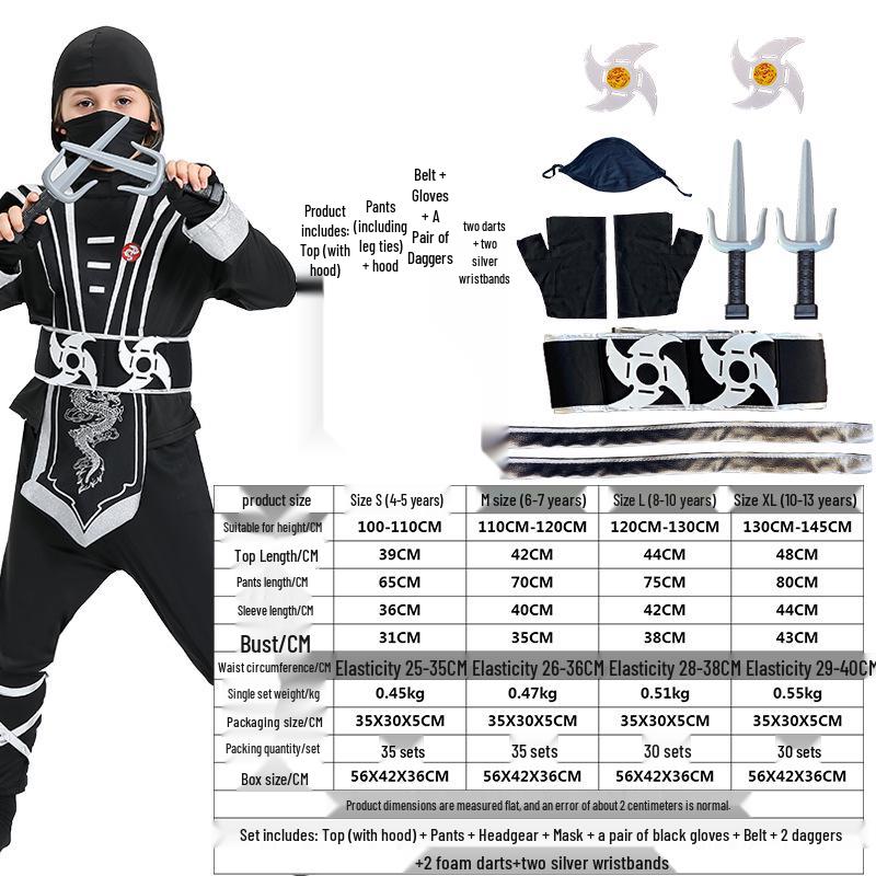 Kids Samurai Ninja Anime Costume for Halloween & Dress-Up Medium
Kids Samurai Ninja Anime Costume for Halloween & Dress-Up Medium