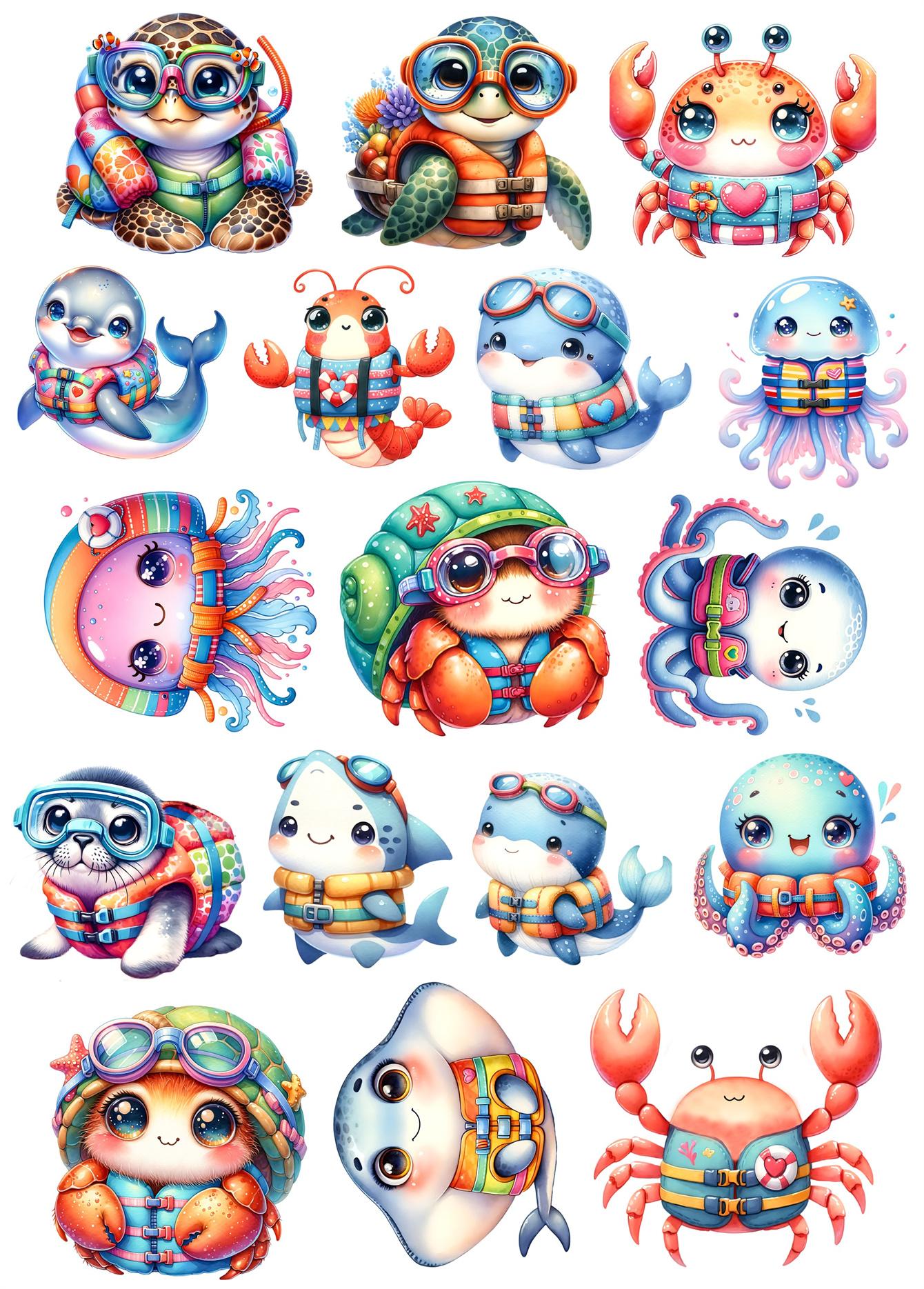 17pcs Cute marine animal life jacket set Stickers,Handbook Scrapbooking Literature And Art, Characters Decoration Mobile Phone білий
17pcs Cute marine animal life jacket set Stickers,Handbook Scrapbooking Literature And Art, Characters Decoration Mobile Phone білий