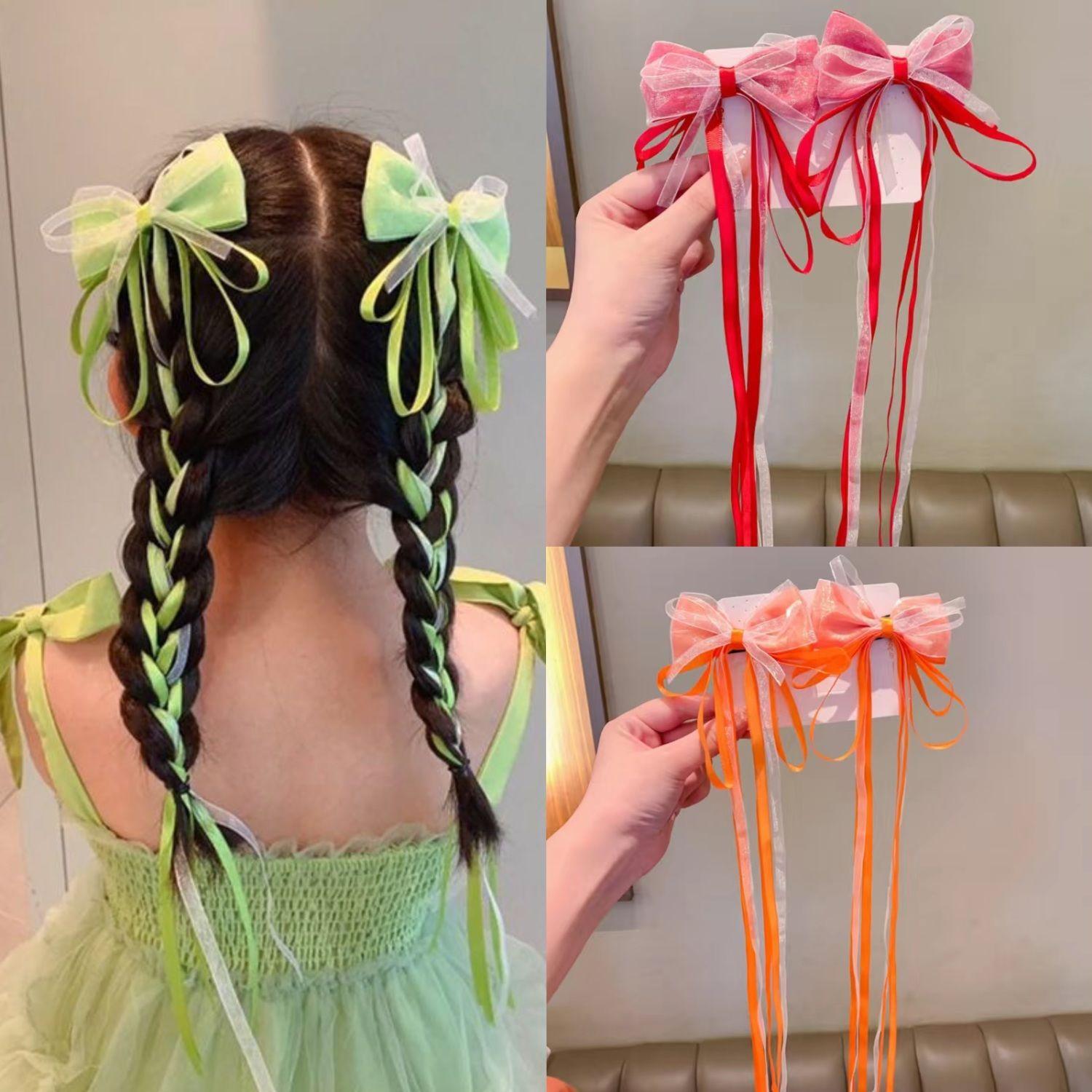 2Pcs/Set Fashion Kids Bow Strap Hairpin Baby Weaving Headwear Long Beauty Girls Hairpins Fashion Children s Hair Accessories Size fits all 
2Pcs/Set Fashion Kids Bow Strap Hairpin Baby Weaving Headwear Long Beauty Girls Hairpins Fashion Children s Hair Accessories Size fits all