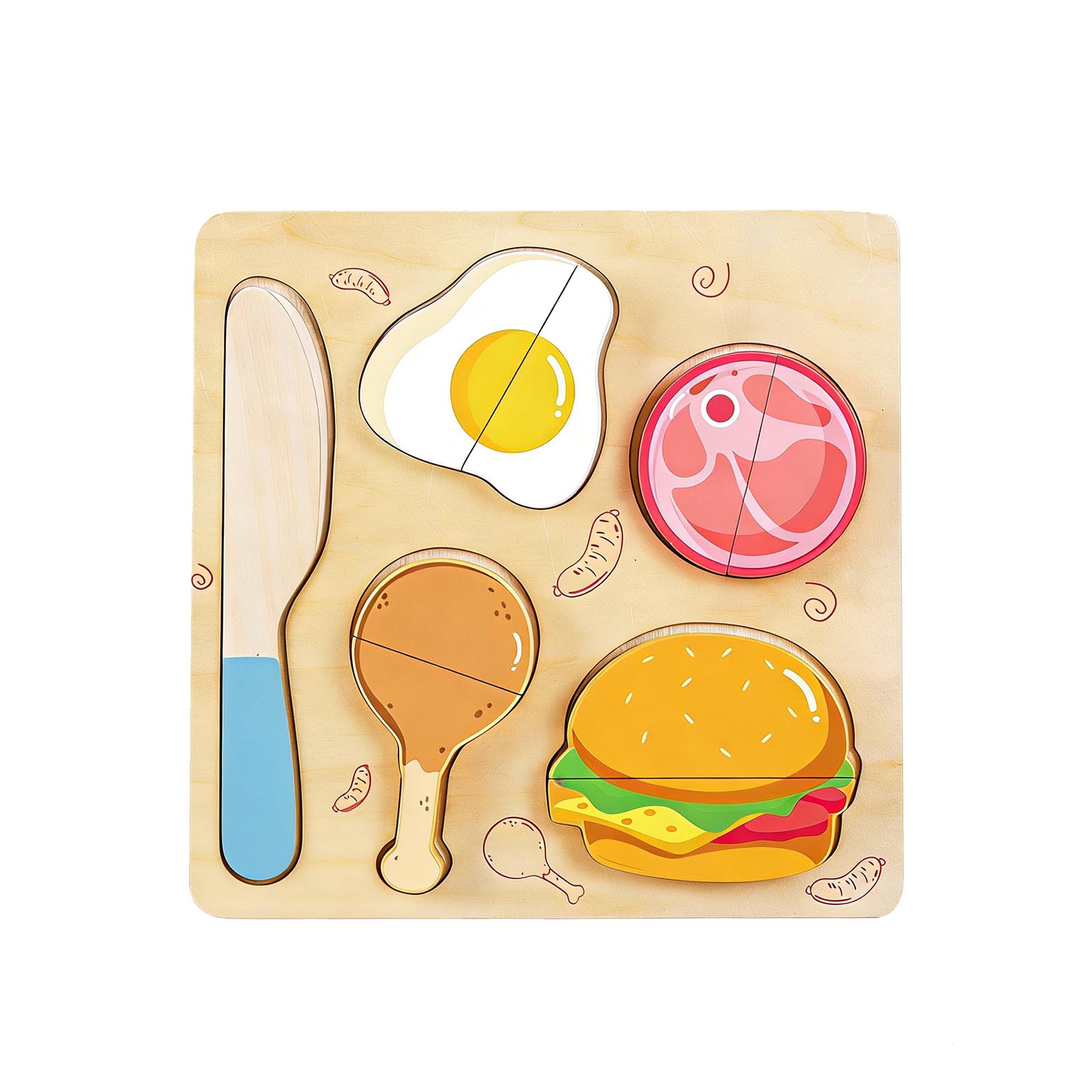 Wooden Kids Play Food Set with Cutting Board and Knife Pretend Play Toy for Early Learning and Motor Skills Development One Size
Wooden Kids Play Food Set with Cutting Board and Knife Pretend Play Toy for Early Learning and Motor Skills Development One Size