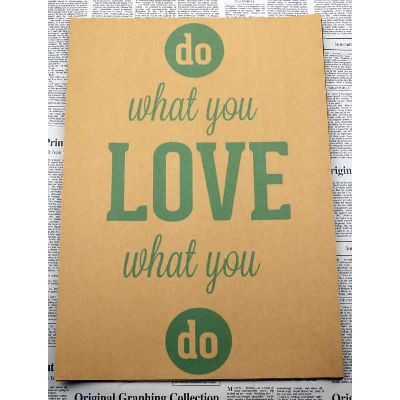 Free Shipping Retro Inspirational Do What You Love Kraft Poster for Bar or Dorm Room Yellow Kraft Paper (No Glue) 30X42 cm
Free Shipping Retro Inspirational Do What You Love Kraft Poster for Bar or Dorm Room Yellow Kraft Paper (No Glue) 30X42 cm