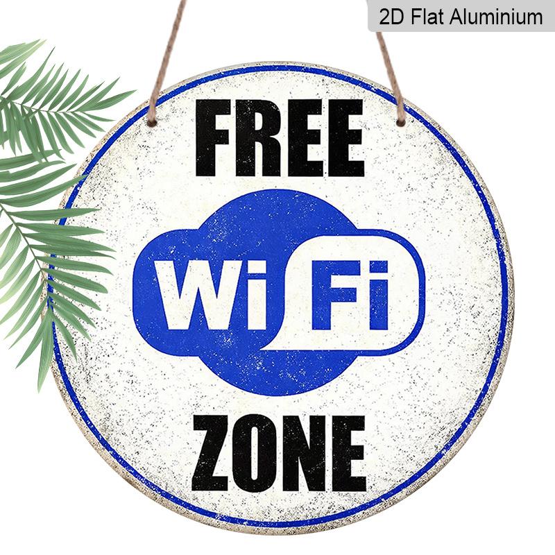2D Flat, 1pc Round Aluminum Hanging Sign - Free WiFi Zone Vintage Metal Wall Art, Retro Blue & White WiFi Symbol Design, Wireless Internet 7.87x7.87in
2D Flat, 1pc Round Aluminum Hanging Sign - Free WiFi Zone Vintage Metal Wall Art, Retro Blue & White WiFi Symbol Design, Wireless Internet 7.87x7.87in