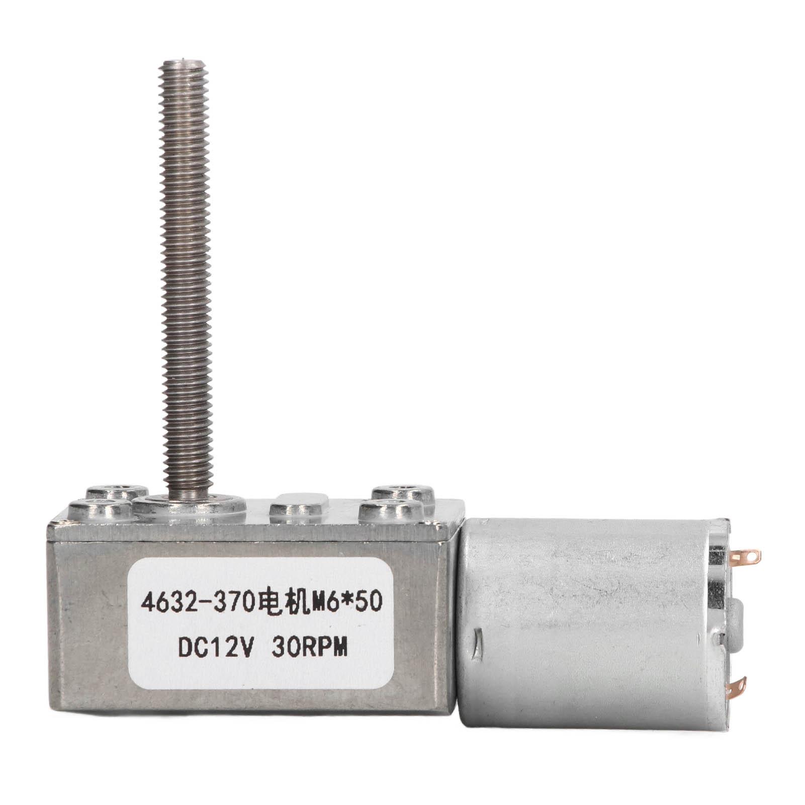 30RPM DC Geared Motor Self Locking Ability Great Adaptation Worm Gear Motor DC12V M6x50mm
30RPM DC Geared Motor Self Locking Ability Great Adaptation Worm Gear Motor DC12V M6x50mm