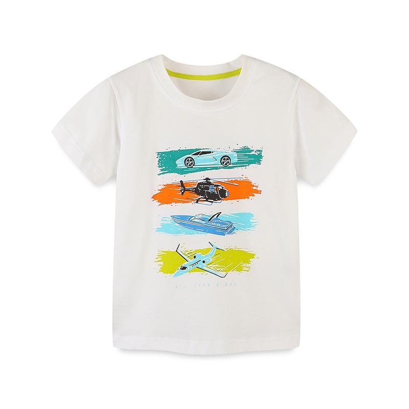 Summer new short-sleeved boys T-shirts cute motorcycle print round neck tops 100
Summer new short-sleeved boys T-shirts cute motorcycle print round neck tops 100
