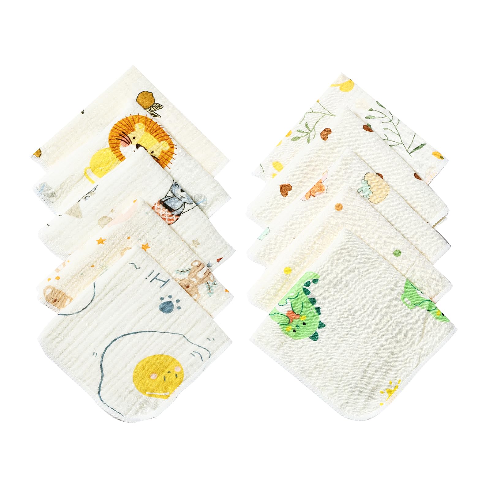 HOOMCOOM Baby Gauze Pack of 10 Handkerchiefs, 4-Layer, Absorbent, Quick-Drying, Name-Writable, Nursery-Friendly, 100% Cotton, 25x25cm,
HOOMCOOM Baby Gauze Pack of 10 Handkerchiefs, 4-Layer, Absorbent, Quick-Drying, Name-Writable, Nursery-Friendly, 100% Cotton, 25x25cm,