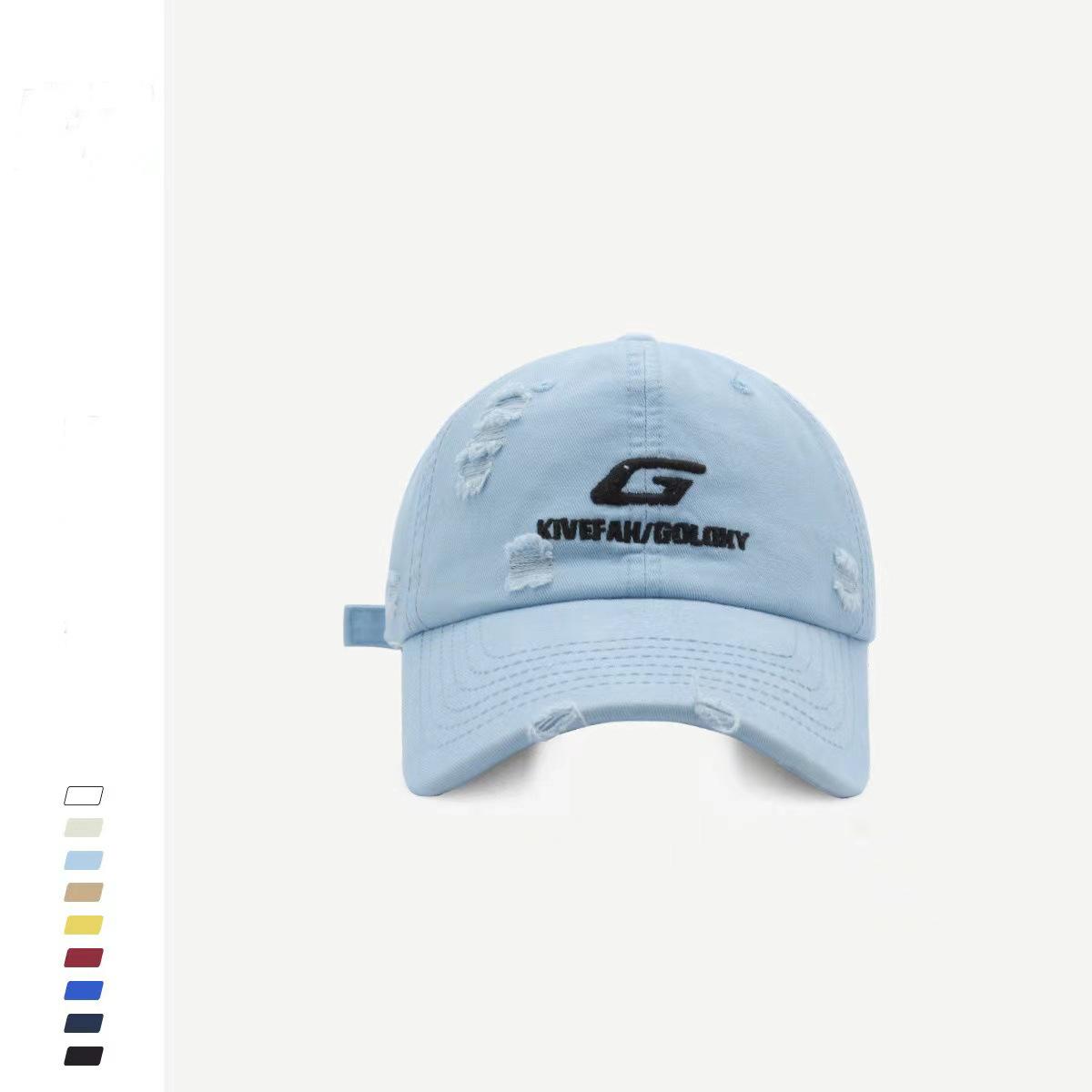New Street made Ripped Hip hop Baseball Cap Men s Korean Version Letter Embroidered Baseball Cap Women s Sun Hat adjustable
New Street made Ripped Hip hop Baseball Cap Men s Korean Version Letter Embroidered Baseball Cap Women s Sun Hat adjustable