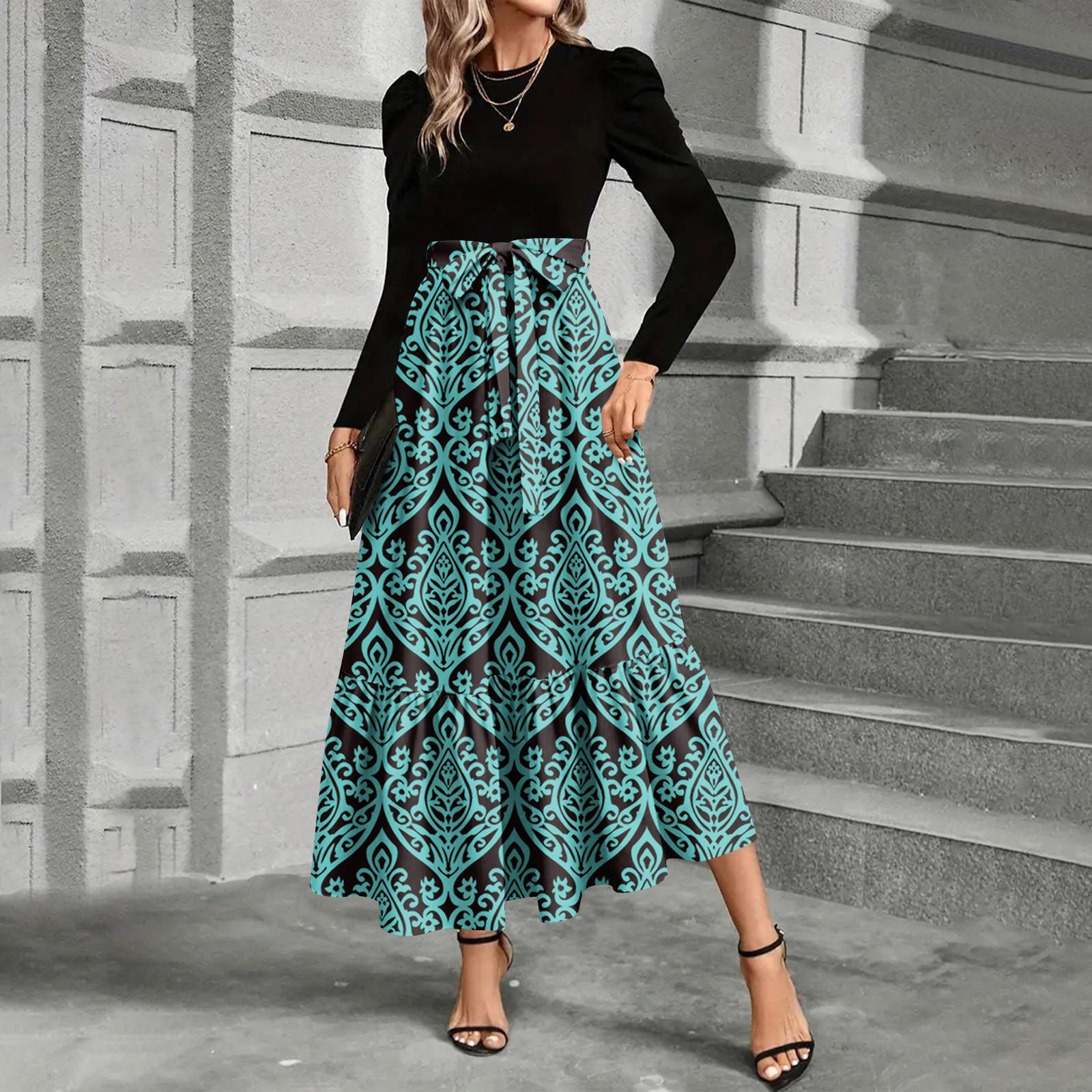 Женское платье с цветочным принтом и высокой талией, модное и элегантное M зелёный
Женское платье с цветочным принтом и высокой талией, модное и элегантное M зелёный