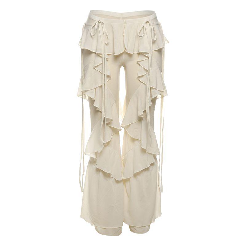 # Sisjuly# French style Art Department Loose Irregular Stacking Perspective Casual Pants Women Drawstring Bandage Trousers Apricot color S
# Sisjuly# French style Art Department Loose Irregular Stacking Perspective Casual Pants Women Drawstring Bandage Trousers Apricot color S