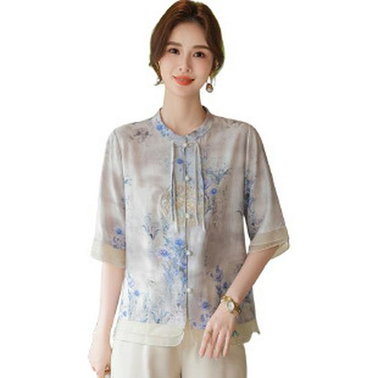2026 Summer Chinese Style Mid-Sleeve Plus Size Blouse for Middle-Aged & Elderly Women XL синій
2026 Summer Chinese Style Mid-Sleeve Plus Size Blouse for Middle-Aged & Elderly Women XL синій