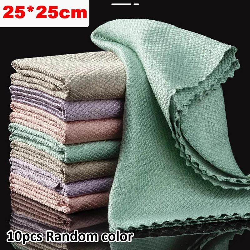 10pcs Microfiber Cleaning Cloth Lint-Free Fish Scale Cloth Reusable Polishing Rag for Glass Window Car Kitchen Mirror Polishing 10pcs
10pcs Microfiber Cleaning Cloth Lint-Free Fish Scale Cloth Reusable Polishing Rag for Glass Window Car Kitchen Mirror Polishing 10pcs