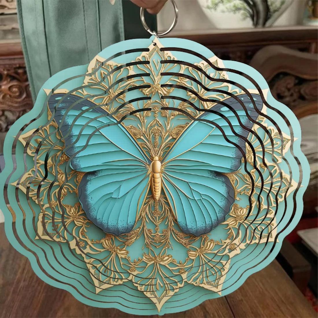 Open Spring And Summer 10-Inch Outdoor Wind Chime, with 360° Rotating Hook, Metal Blue And Golden Butterfly Windmill, Balcony Decoration
Open Spring And Summer 10-Inch Outdoor Wind Chime, with 360° Rotating Hook, Metal Blue And Golden Butterfly Windmill, Balcony Decoration