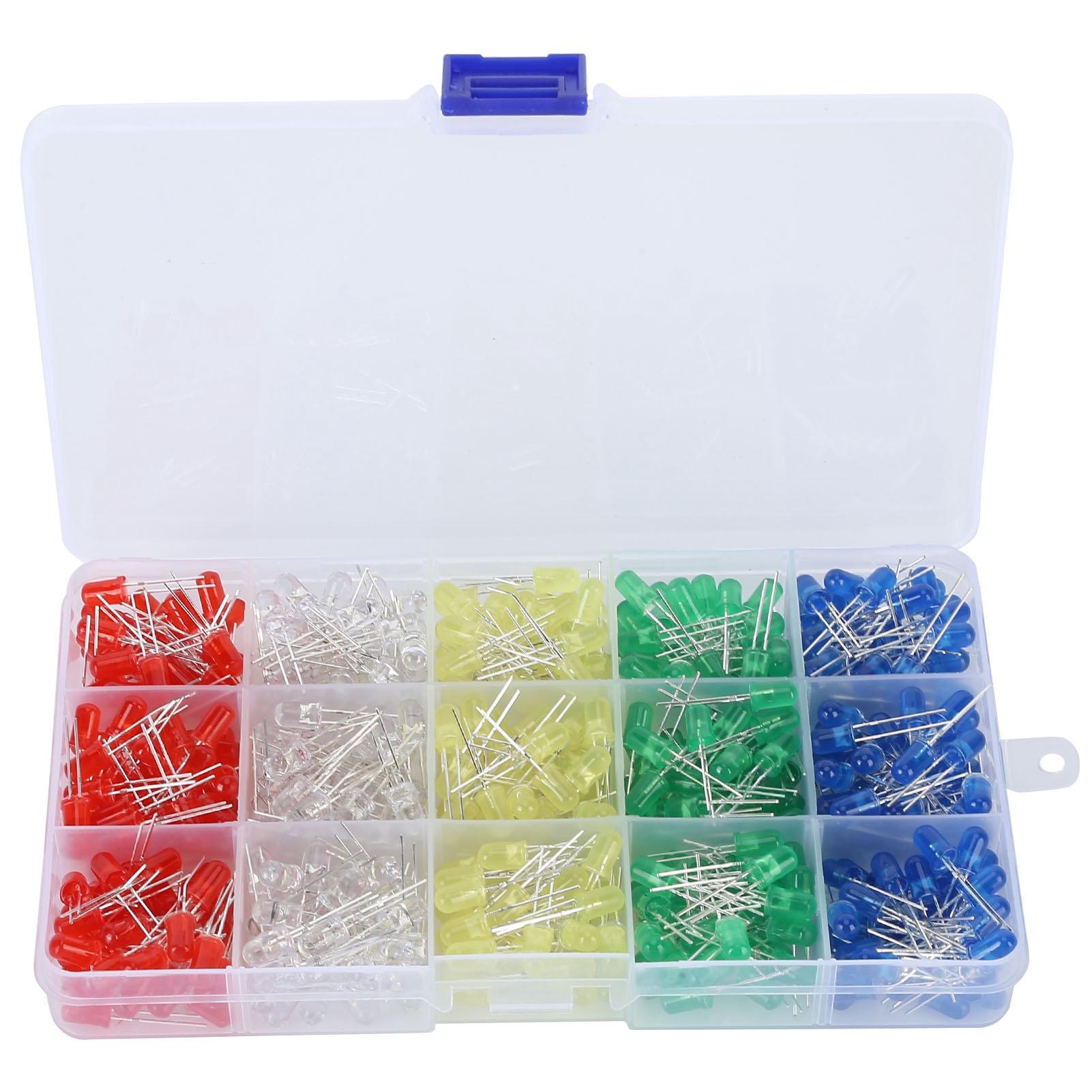 500Pcs Light Emitting Diode 5mm Colored LED Bulb Assortment Kit Electronic Component Indicator
500Pcs Light Emitting Diode 5mm Colored LED Bulb Assortment Kit Electronic Component Indicator