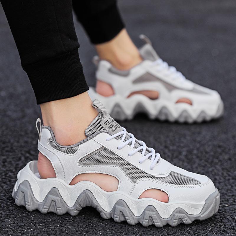 Модные летние мужские сандалии Сетчатые дышащие полые пляжные сандалии Мужские шлепанцы Мужские уличные модные повседневные легкие платформенные спортивные сандалии 44
Модные летние мужские сандалии Сетчатые дышащие полые пляжные сандалии Мужские шлепанцы Мужские уличные модные повседневные легкие платформенные спортивные сандалии 44