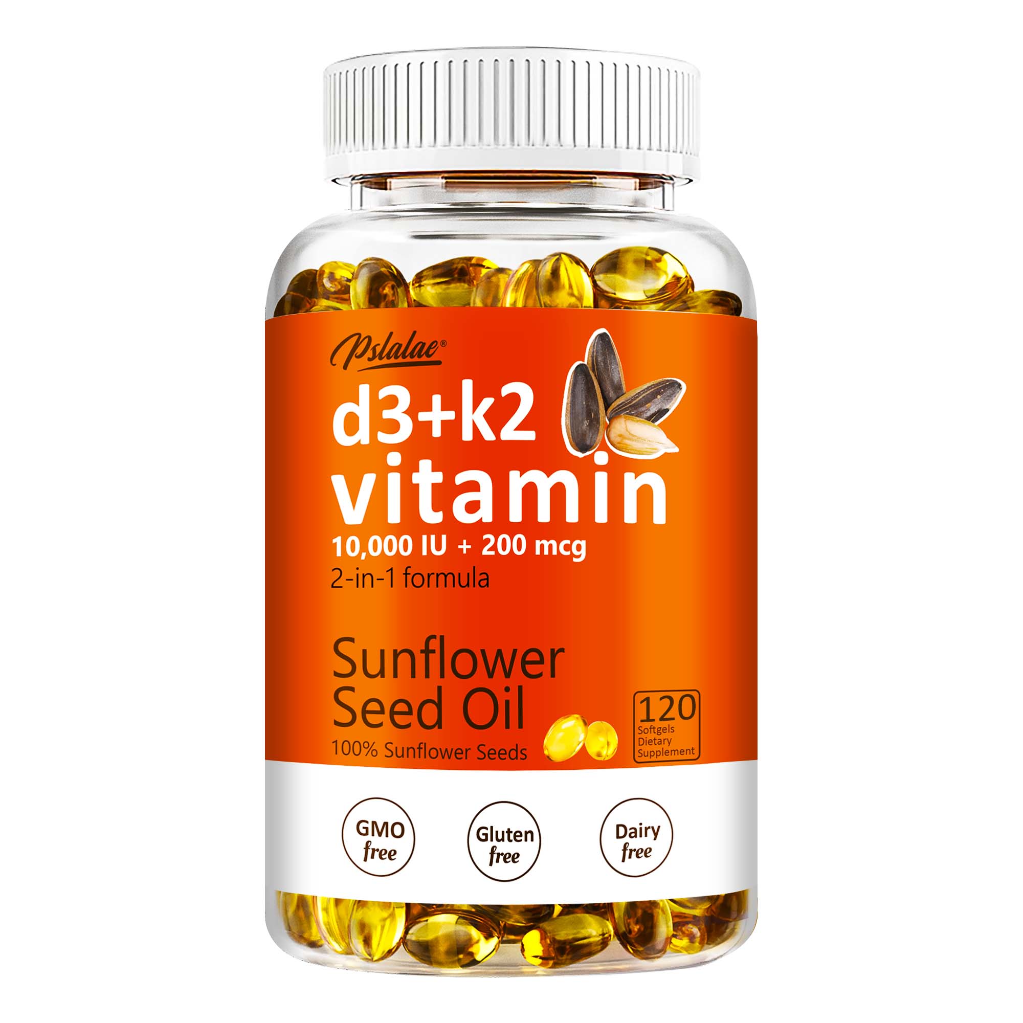 Vitamin D3 + K2 Capsules- Joints Bones Immune System Health, Anti-Inflammatory 120
Vitamin D3 + K2 Capsules- Joints Bones Immune System Health, Anti-Inflammatory 120