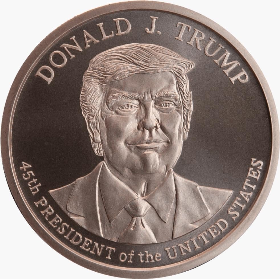 President Trump Copper Coin 1oz Pure Copper Coin Coin Capsule Comes with Warranty Card 99.9%
President Trump Copper Coin 1oz Pure Copper Coin Coin Capsule Comes with Warranty Card 99.9%