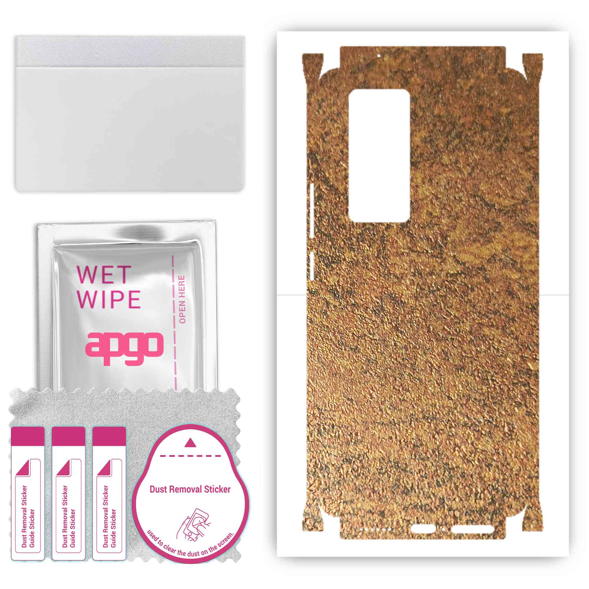 Apgo Protective Skin Sticker for the back+sides compatible with vivo X50 Pro, Full Wrap Film, Foil, Vinyl - Pattern Rusty Copper
Apgo Protective Skin Sticker for the back+sides compatible with vivo X50 Pro, Full Wrap Film, Foil, Vinyl - Pattern Rusty Copper