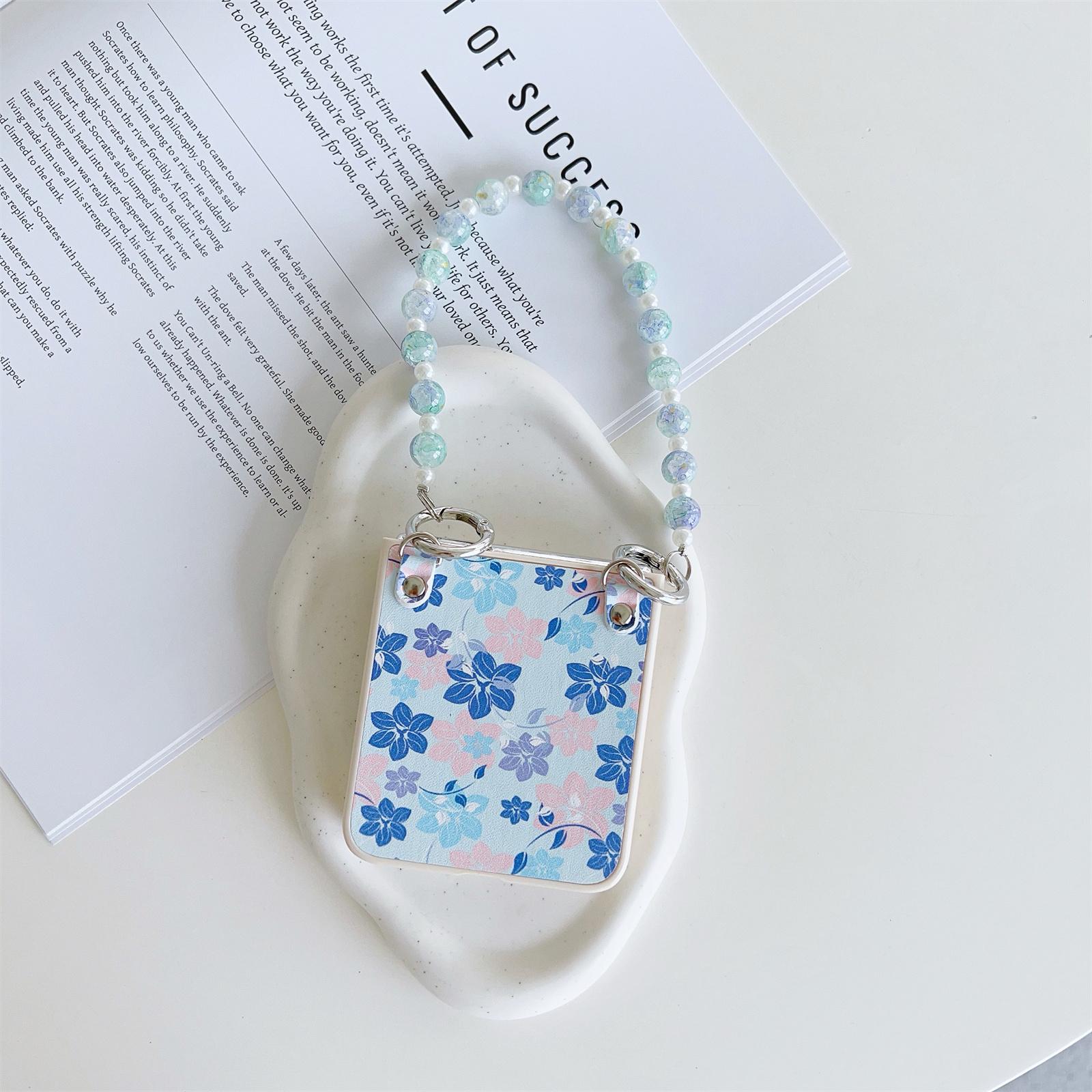 For Samsung Galaxy Z Flip5 5G Folding Phone Case Flower Pattern PU+PC Cover with Beaded Hand Strap Blue Flower
For Samsung Galaxy Z Flip5 5G Folding Phone Case Flower Pattern PU+PC Cover with Beaded Hand Strap Blue Flower