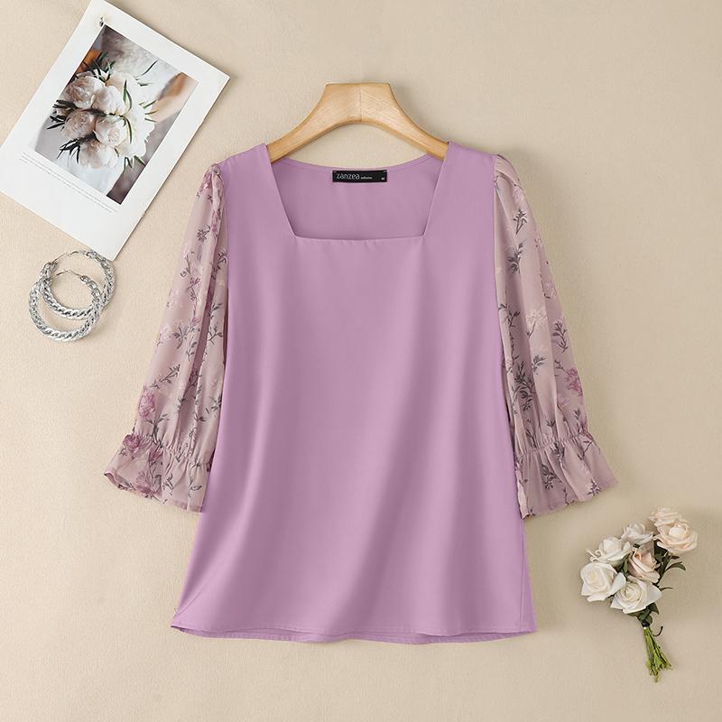 ZANZEA Womens Square Collar Casual Print Splice 3/4 Sleeve Blouse M світло-фіолетового кольору
ZANZEA Womens Square Collar Casual Print Splice 3/4 Sleeve Blouse M світло-фіолетового кольору